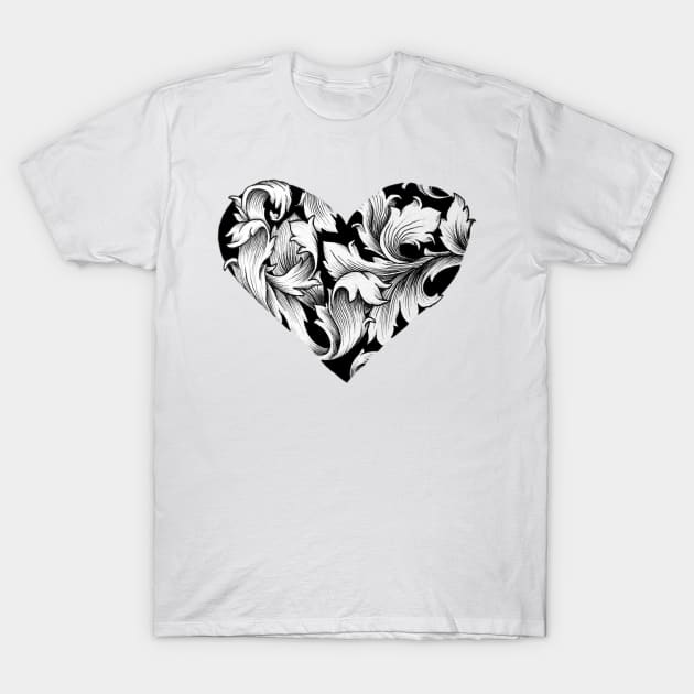 Filigree Heart 🖤 T-Shirt by artistlaurenpower